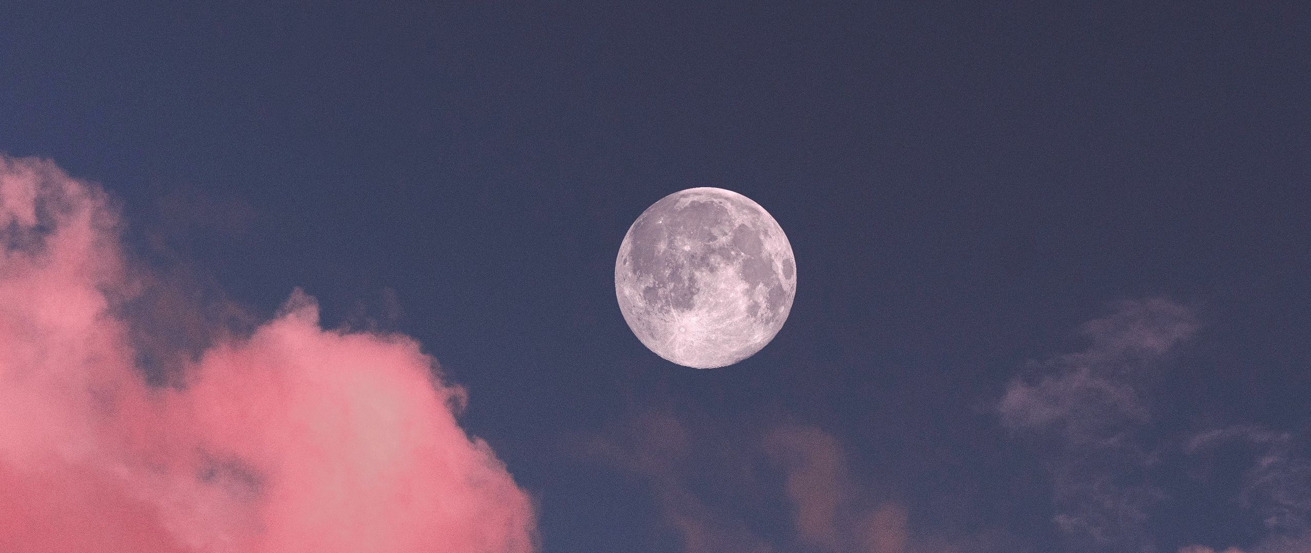 Wallpaper Moon, Clouds, Pink, Sky, Full Moon Moon