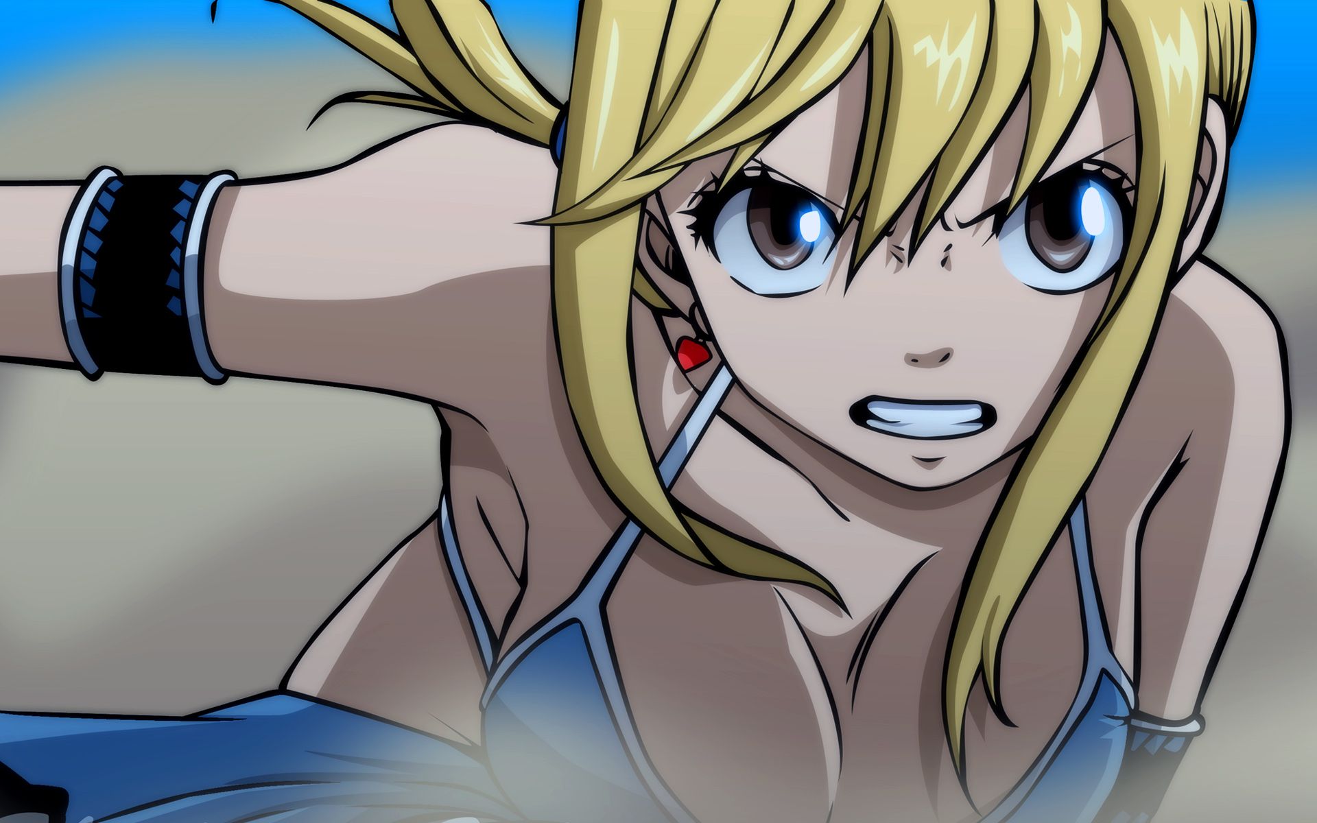 Blonde Angry Anime Girl Wallpaperx1200