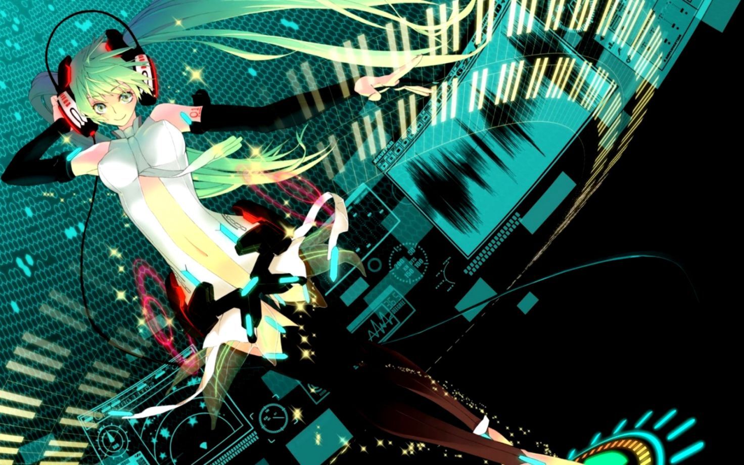 Anime Girl Music Wallpaper Widescreen