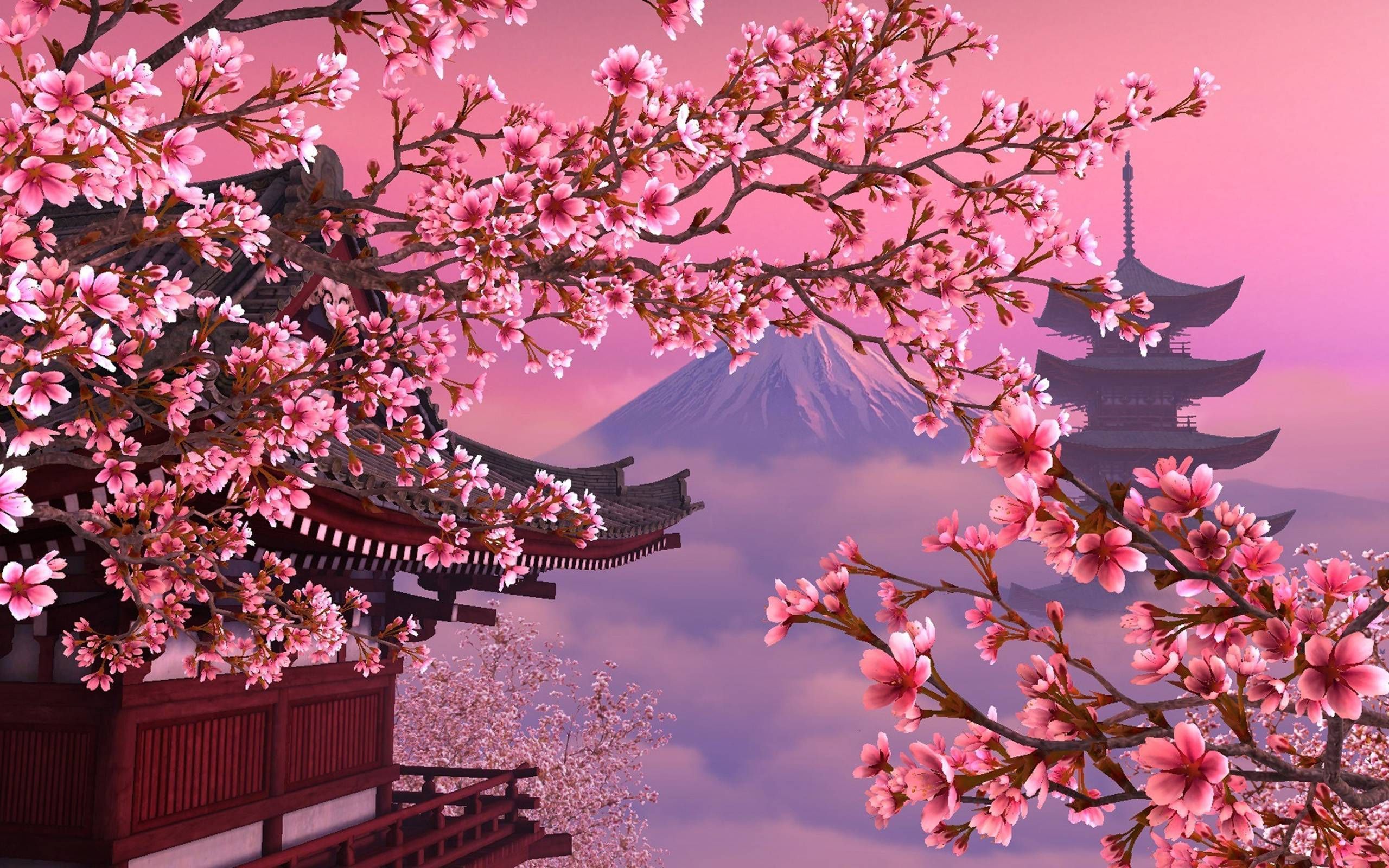 (2560×1600). Aesthetic desktop wallpaper, Cherry blossom wallpaper, Scenery wallpaper