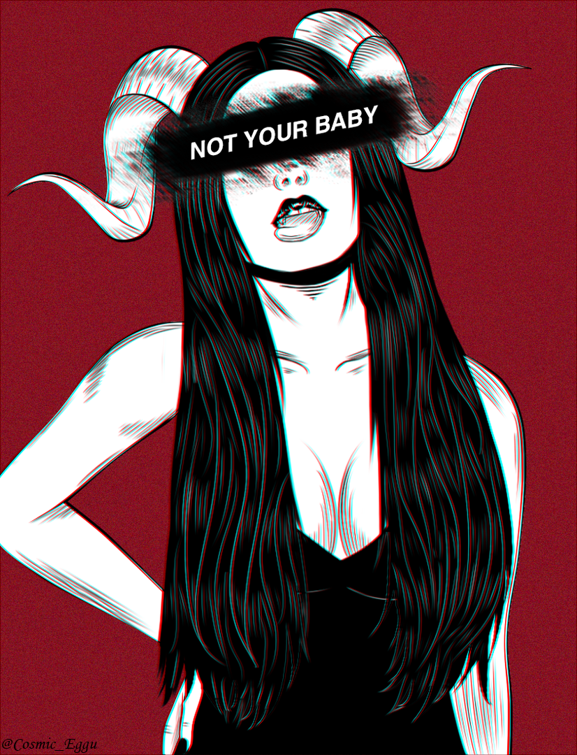Not your baby. Satanic art, Girls cartoon art, Demon aesthetic