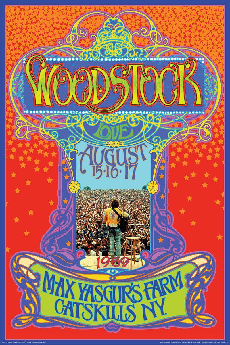 Details about WOODSTOCK YASGUR'S FARM POSTER