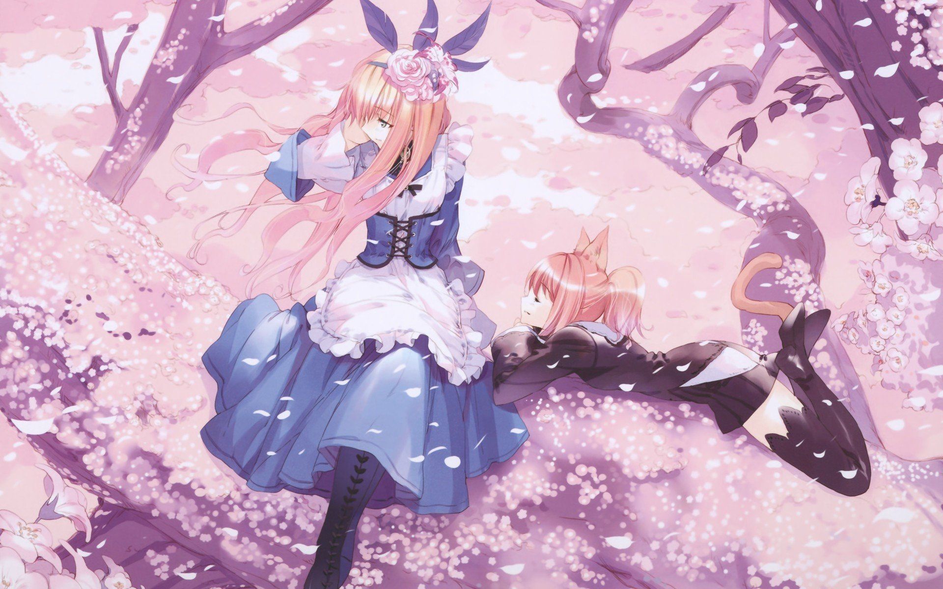 Anime Cherry Blossom Background