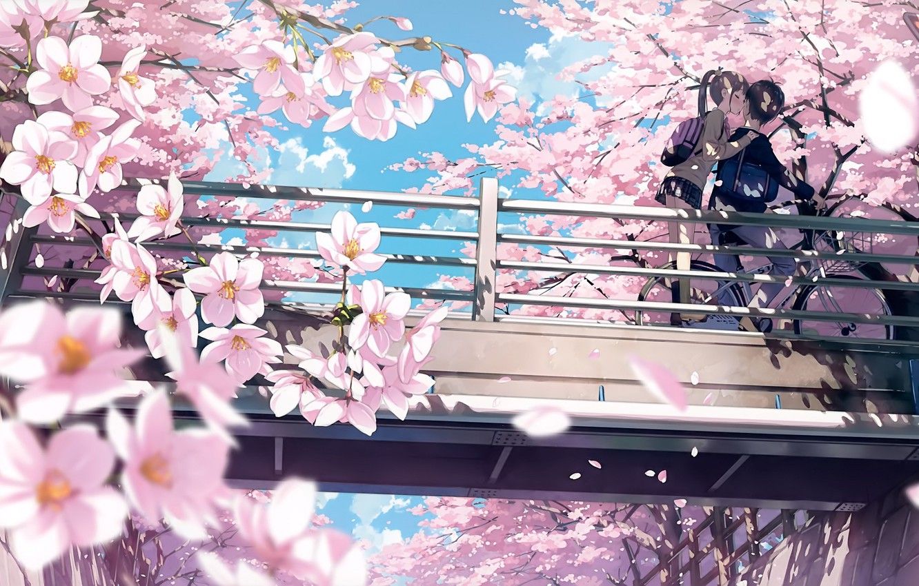 Wallpaper flowers, anime, art, girl, guy, kantoku image