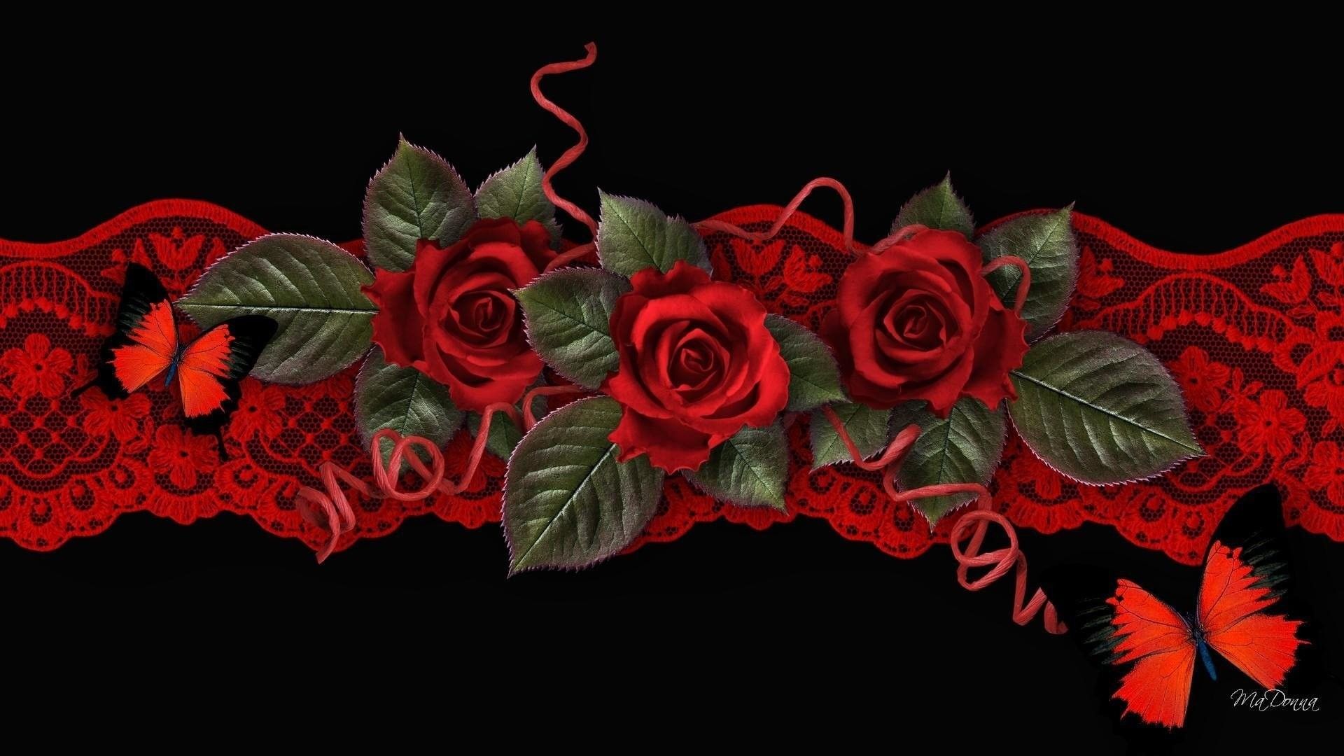 Red Rose On Fire Wallpaper