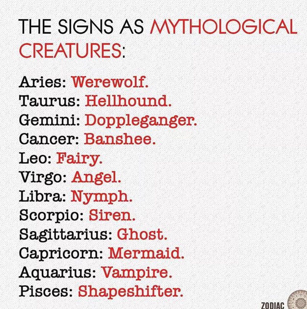 The Book of Zodiac Signs Signs as Mythological Creatures