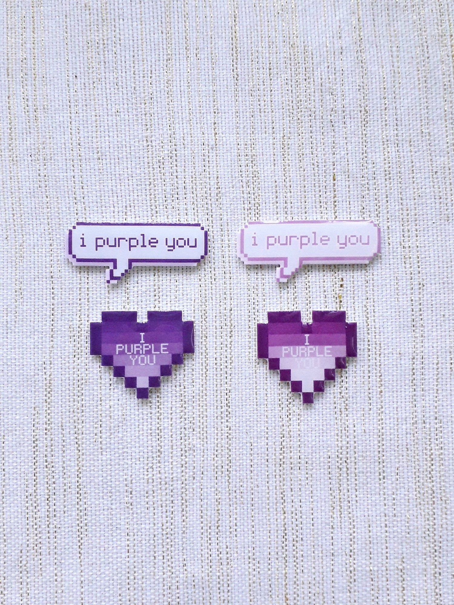 ✨10% OFF SITEWIDE (no minimum order) til Sept. 2019 only ✨ Get these I purple you pins now /2kj0Xb6 #BTS. Cute pins, Pin and patches, Purple