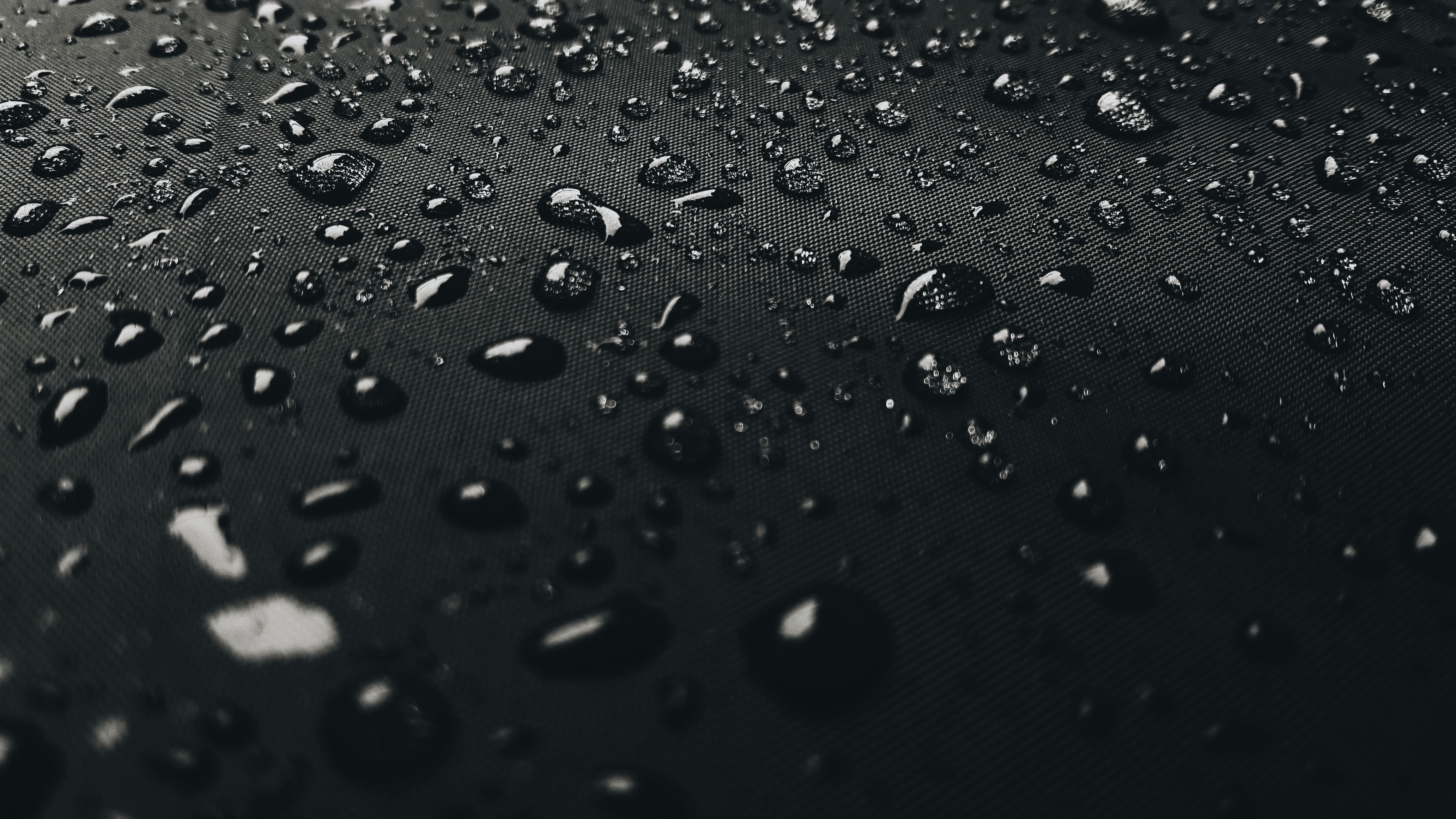 Water Drops On Black Surface 4k, HD Others, 4k Wallpaper, Image, Background, Photo and Picture