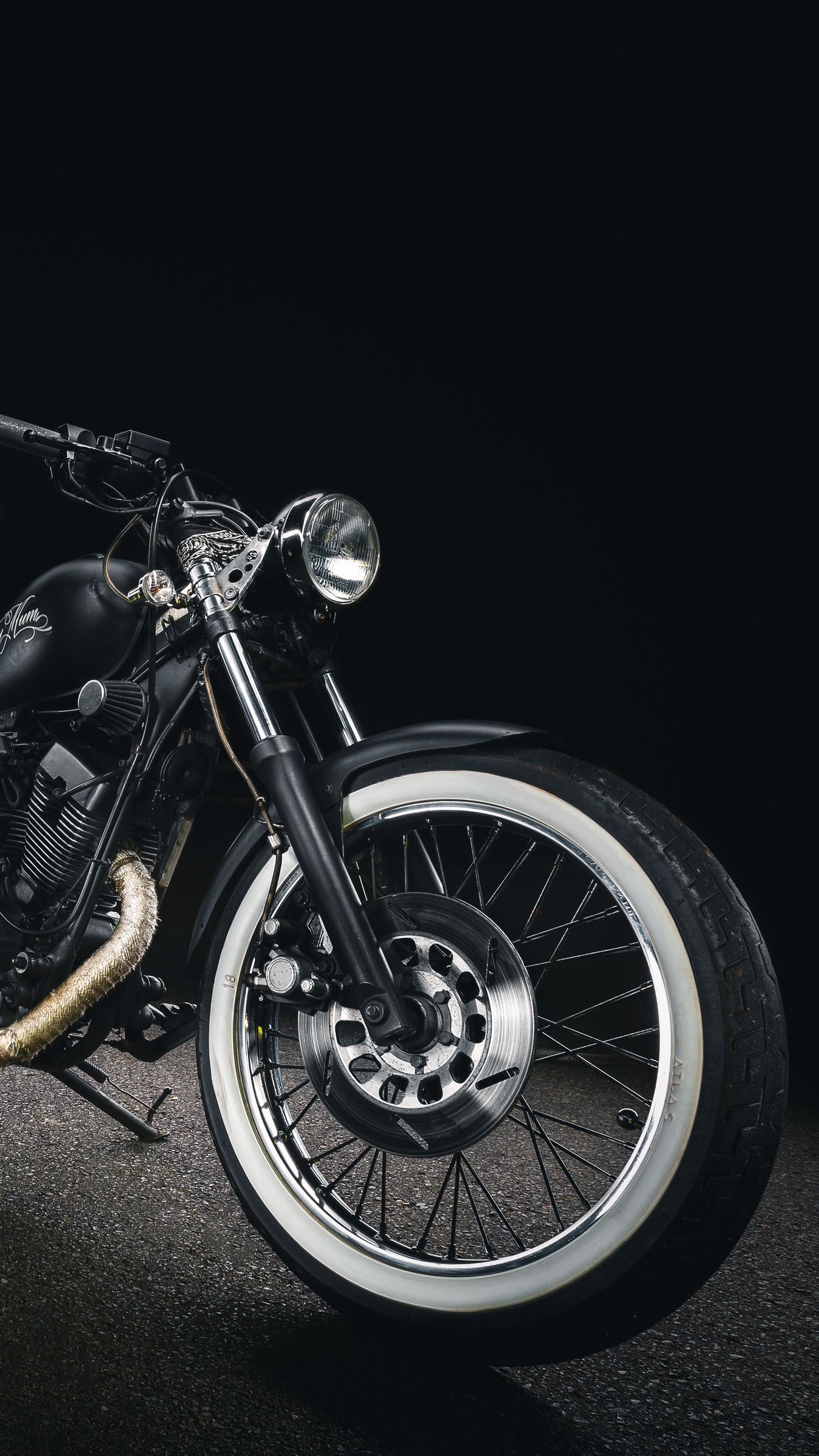Download wallpaper 1350x2400 motorcycle, bike, wheel iphone 8+