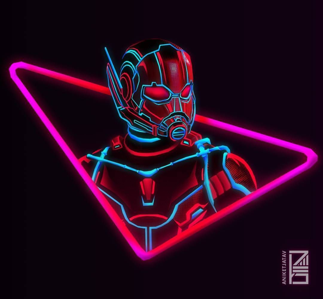 NEON MARVELS Artwork #ANTMAN. Marvel, Marvel avengers, Marvel comics