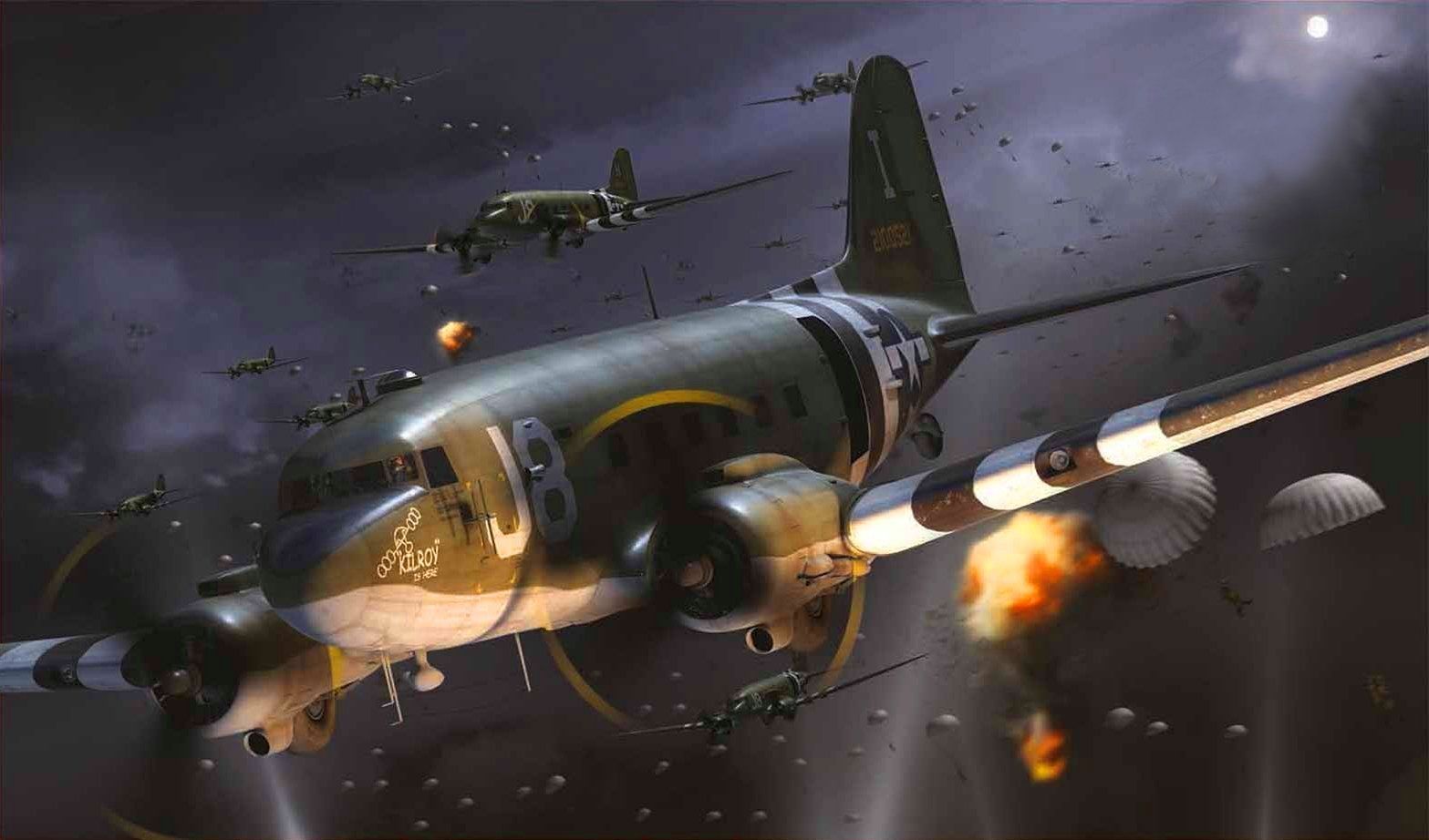 Douglas C 47 Skytrain D Day By Adam Tooby. Aircraft