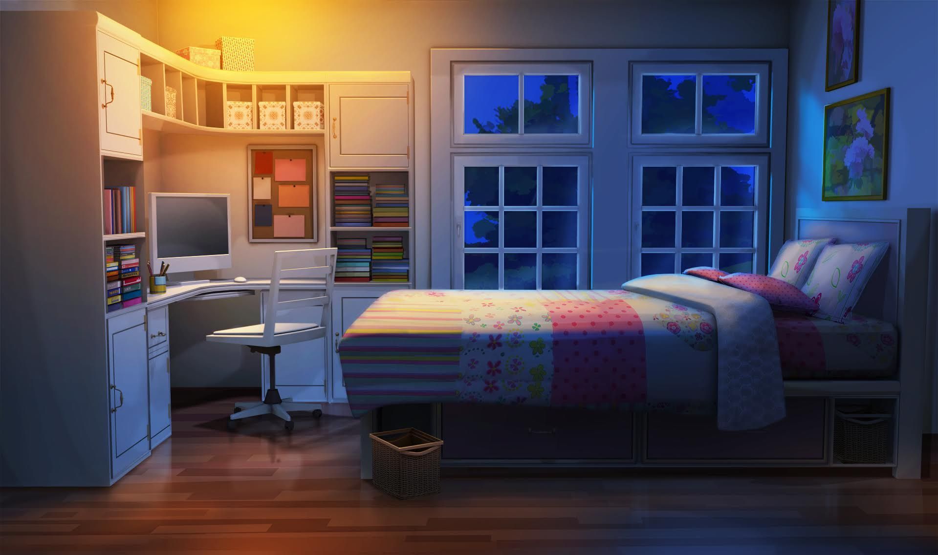 prompthunt anime digital drawing of a comfy bedroom