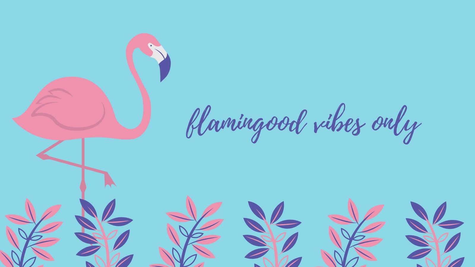 Flamingo Illustration Summer Desktop Wallpapers