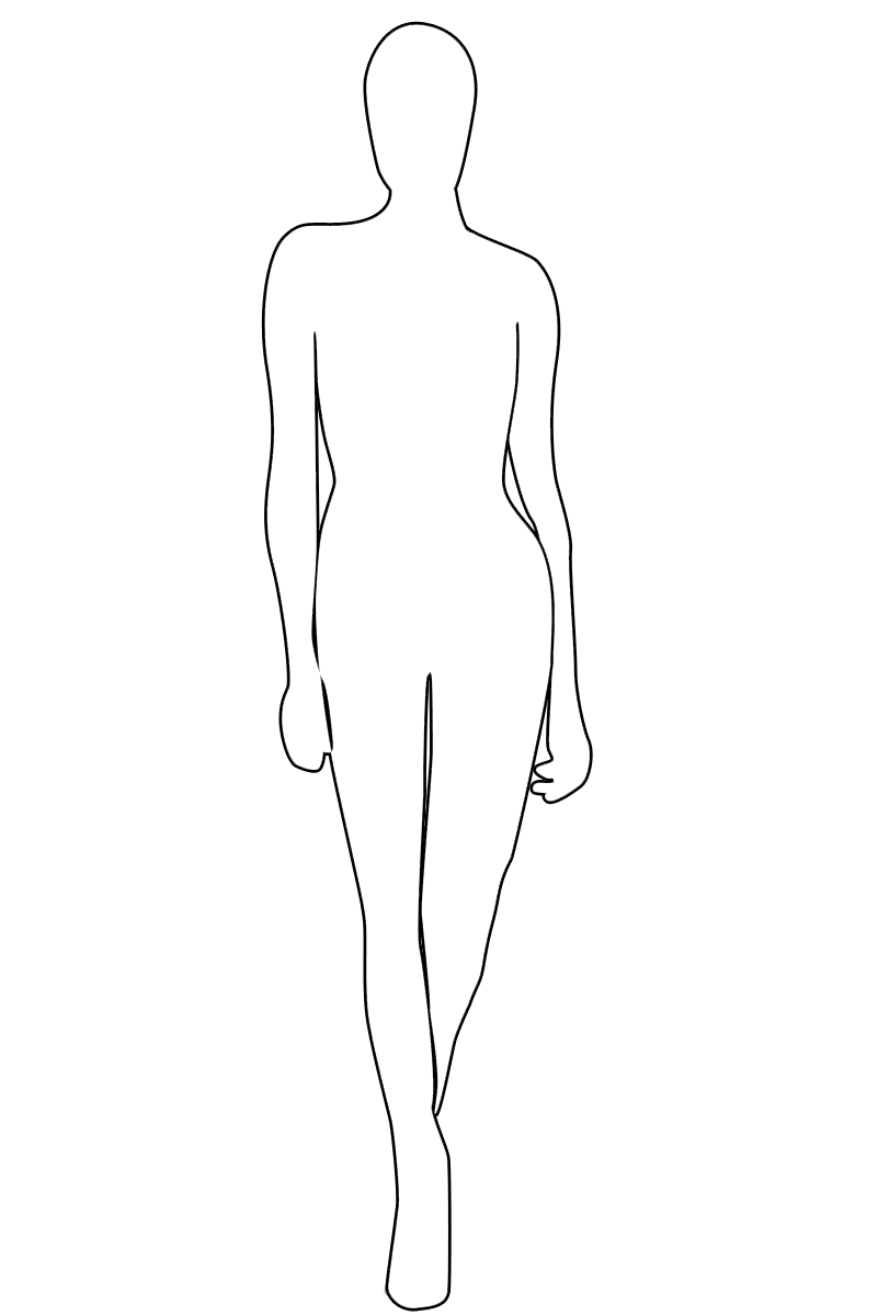 Fashion Model Outline. Fashion model
