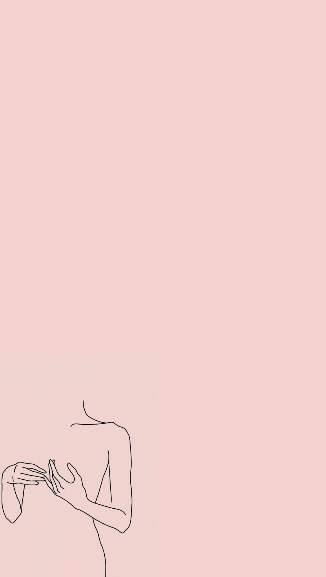 Line Arts Wallpaper. Minimalist wallpaper, Aesthetic pastel wallpaper, Pastel pink aesthetic