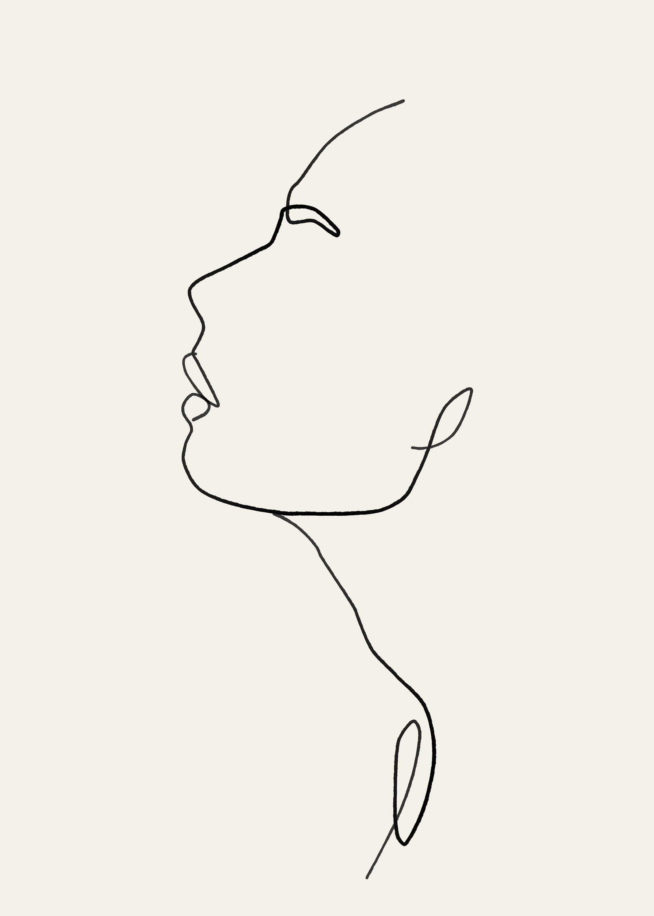 naked woman outline art