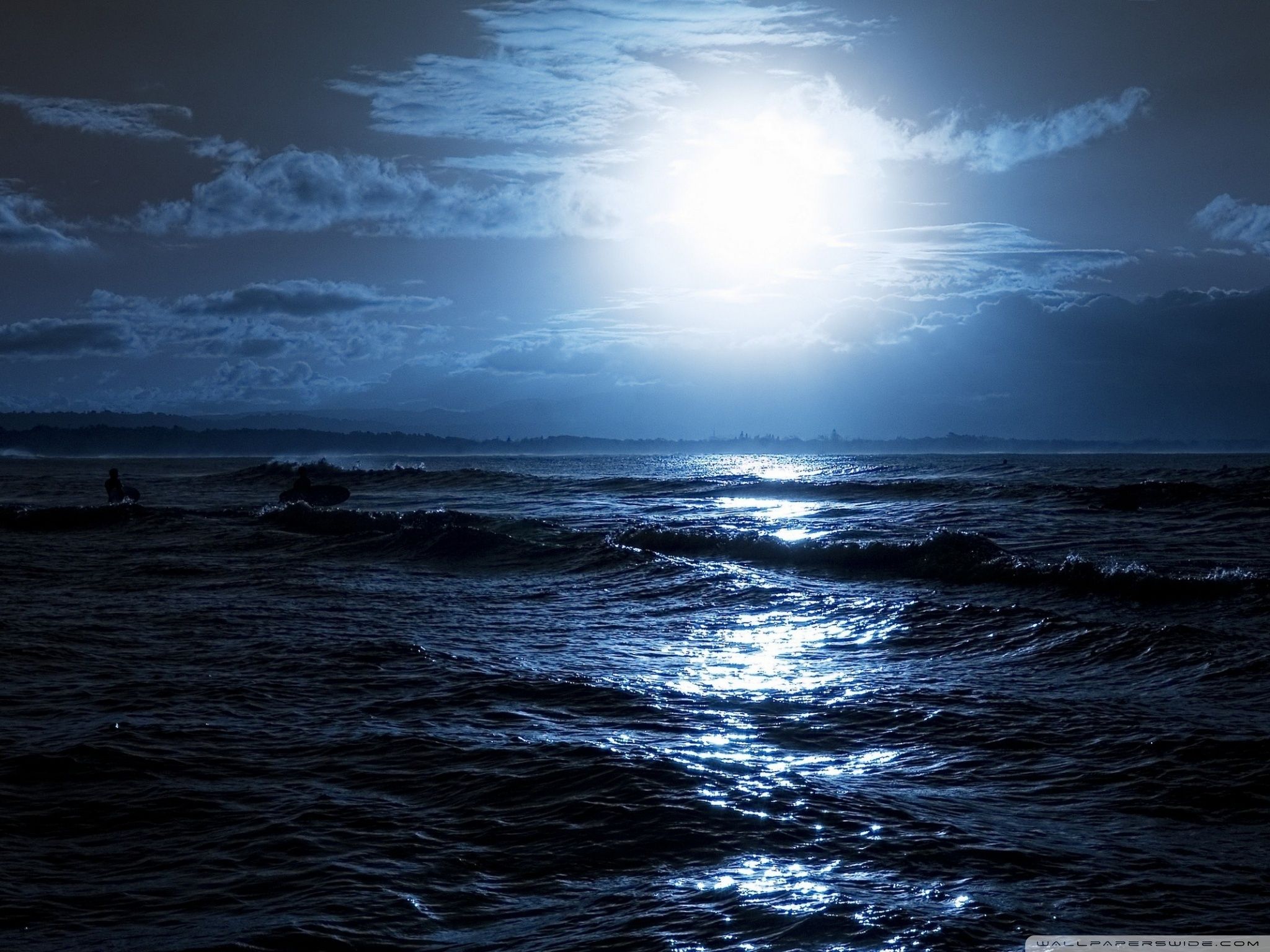Moon Over The Sea Ultra HD Desktop Backgrounds Wallpapers for 4K UHD