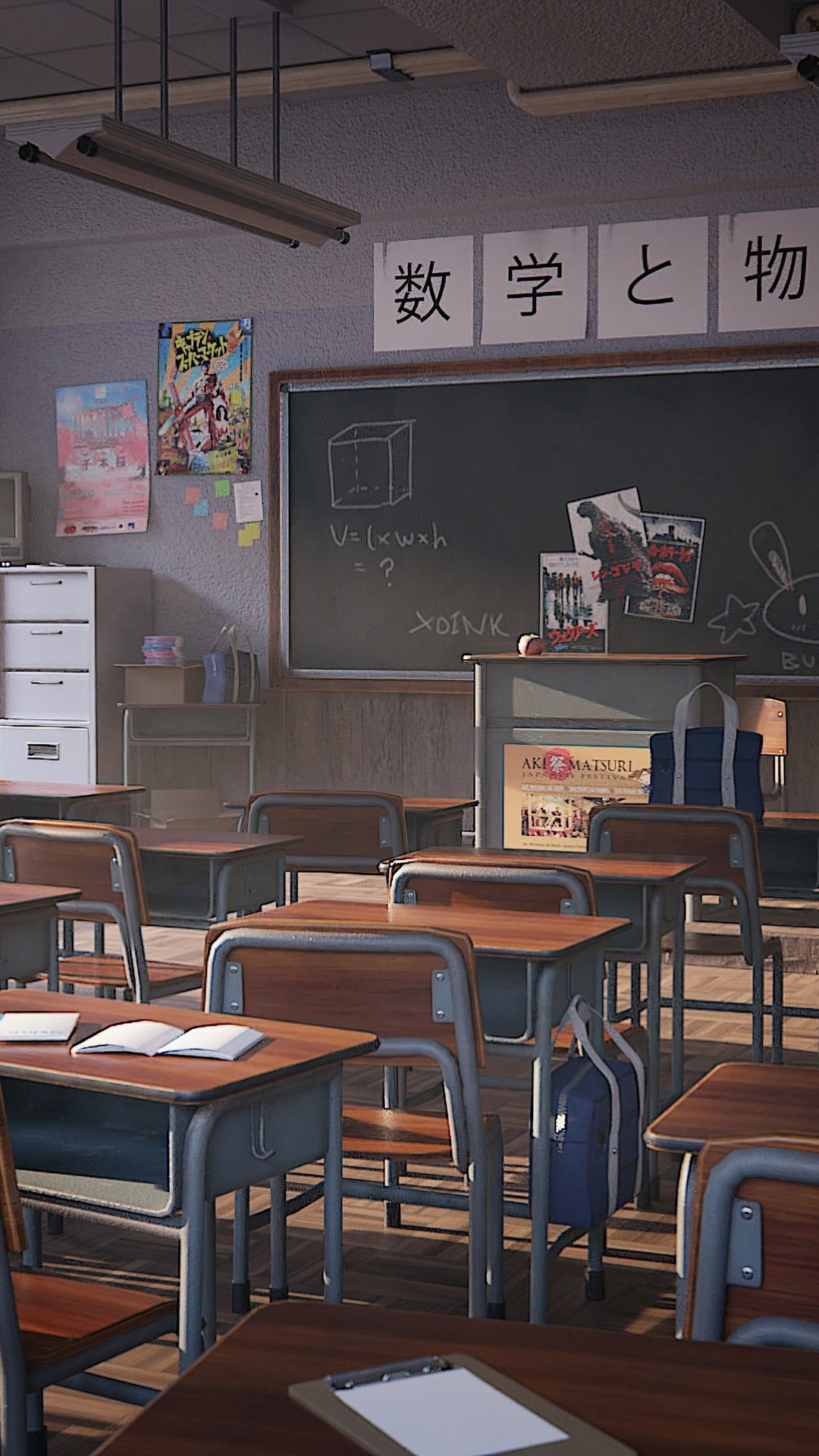 Anime Classroom HD Wallpaper