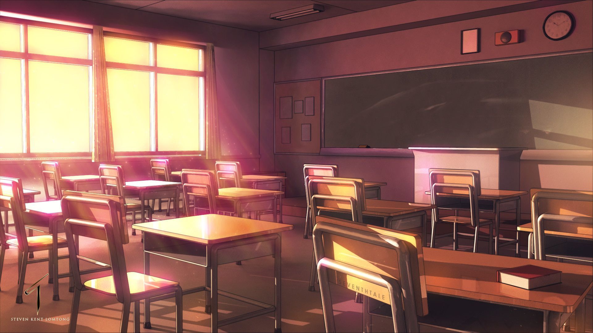 Anime Classroom, Steven Kent Lomtong. Cenário anime