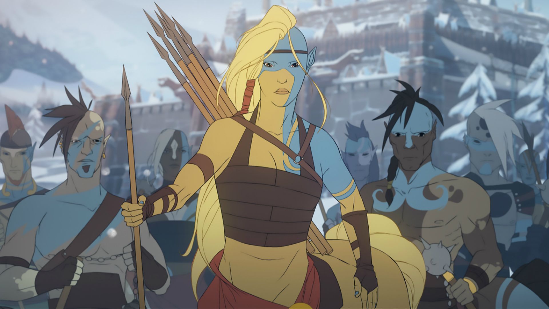 Female warrior. Wallpaper from The Banner Saga 2