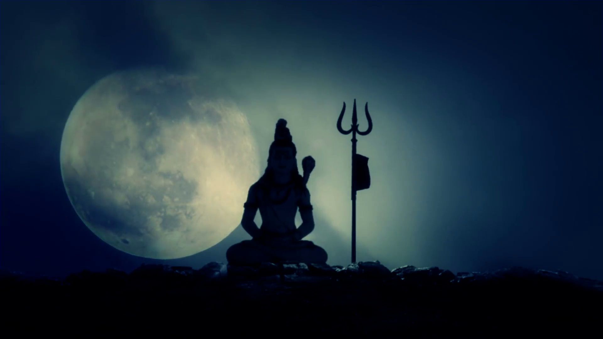 God Lord Shiva Beautiful In Dark Night Wallpaper
