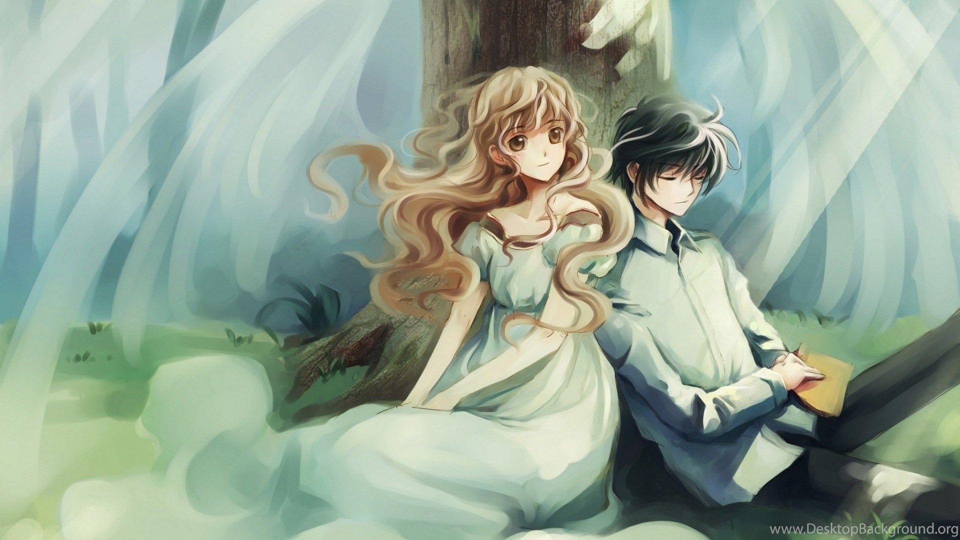 Anime Girl & Boy Wallpaper HD Picture Desktop Background