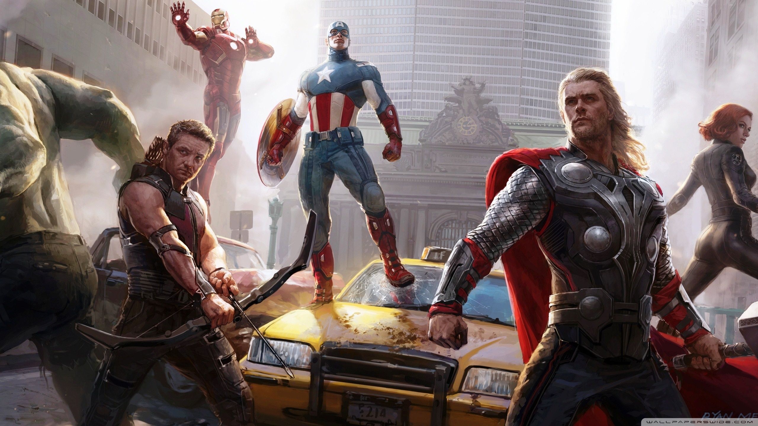 The Avengers Painting Ultra HD Desktop Background Wallpaper for 4K