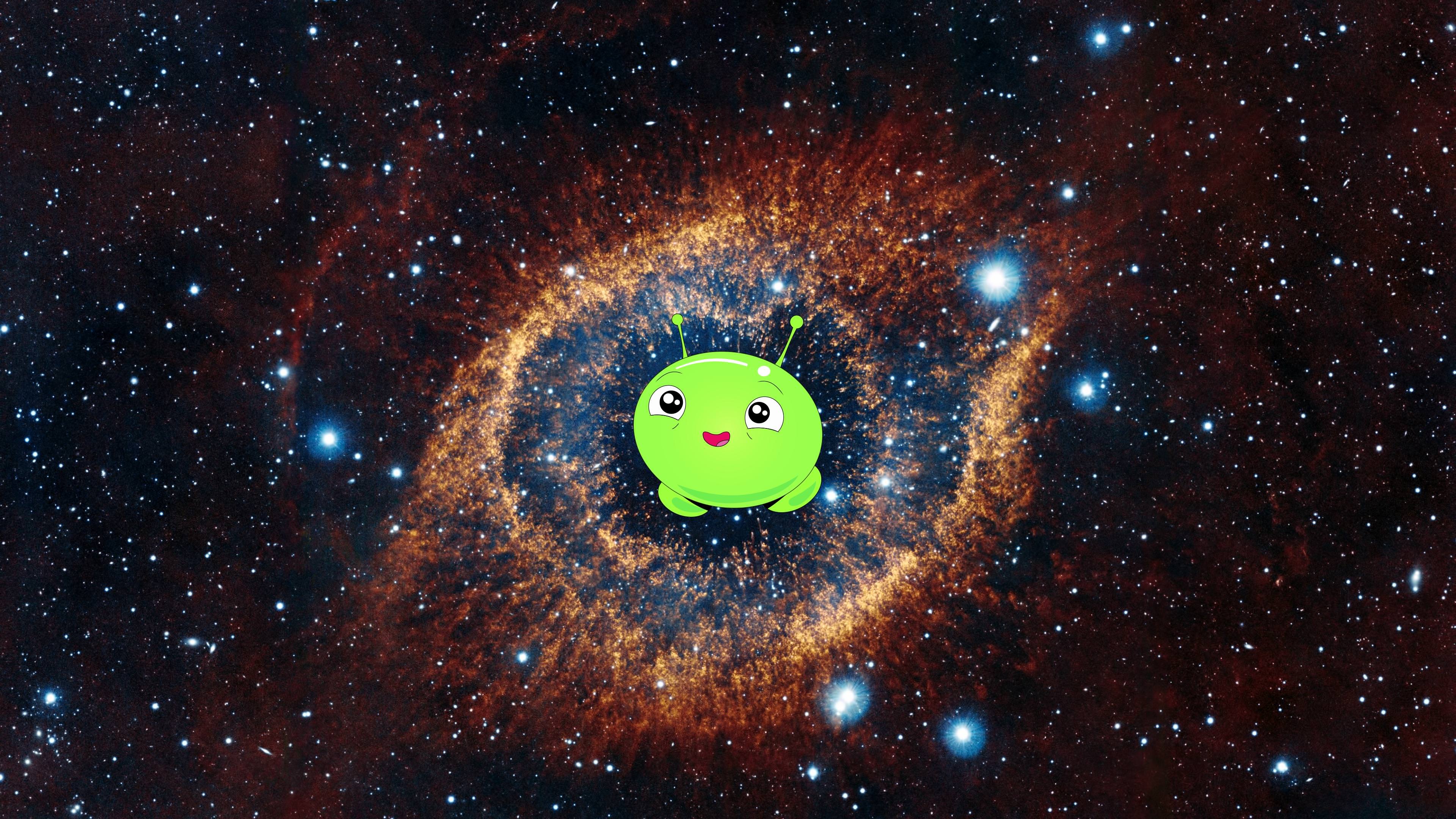 Made a 4K Mooncake space wallpaper!