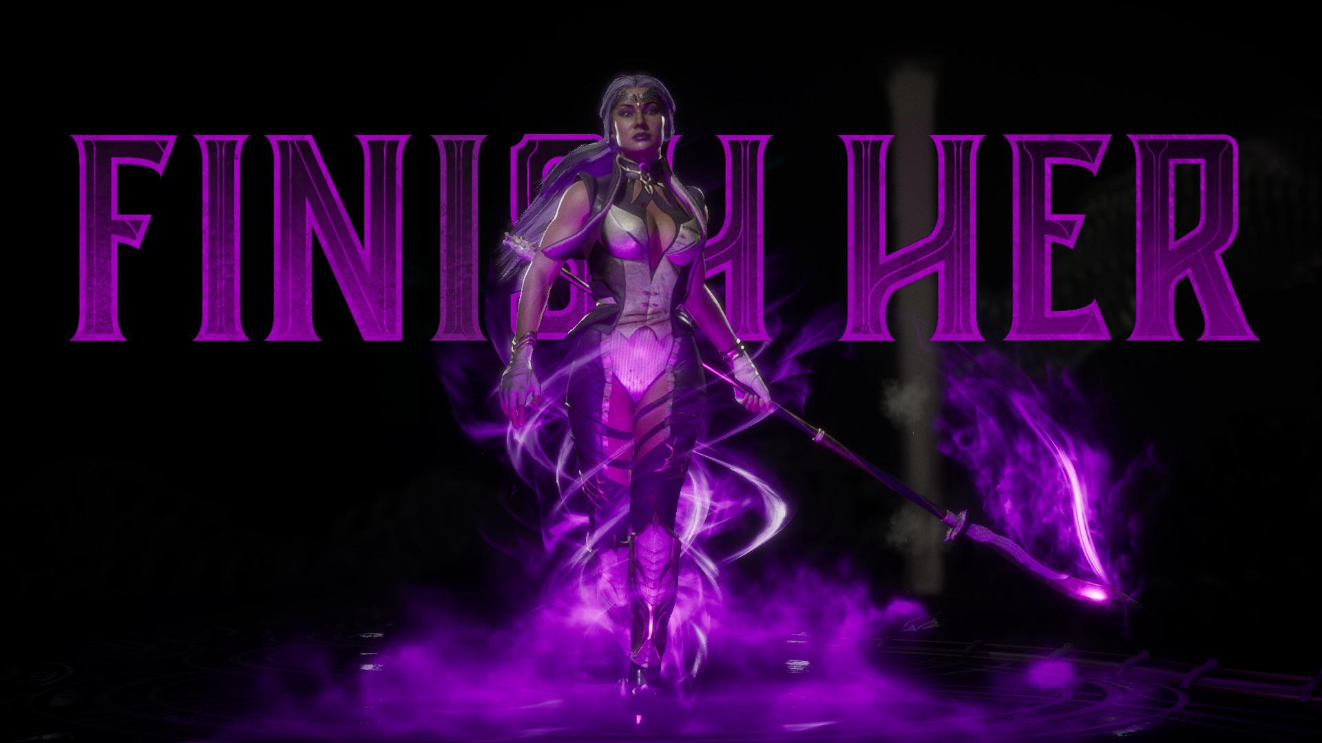 Sindel with Pink “FINISH HER” Screen