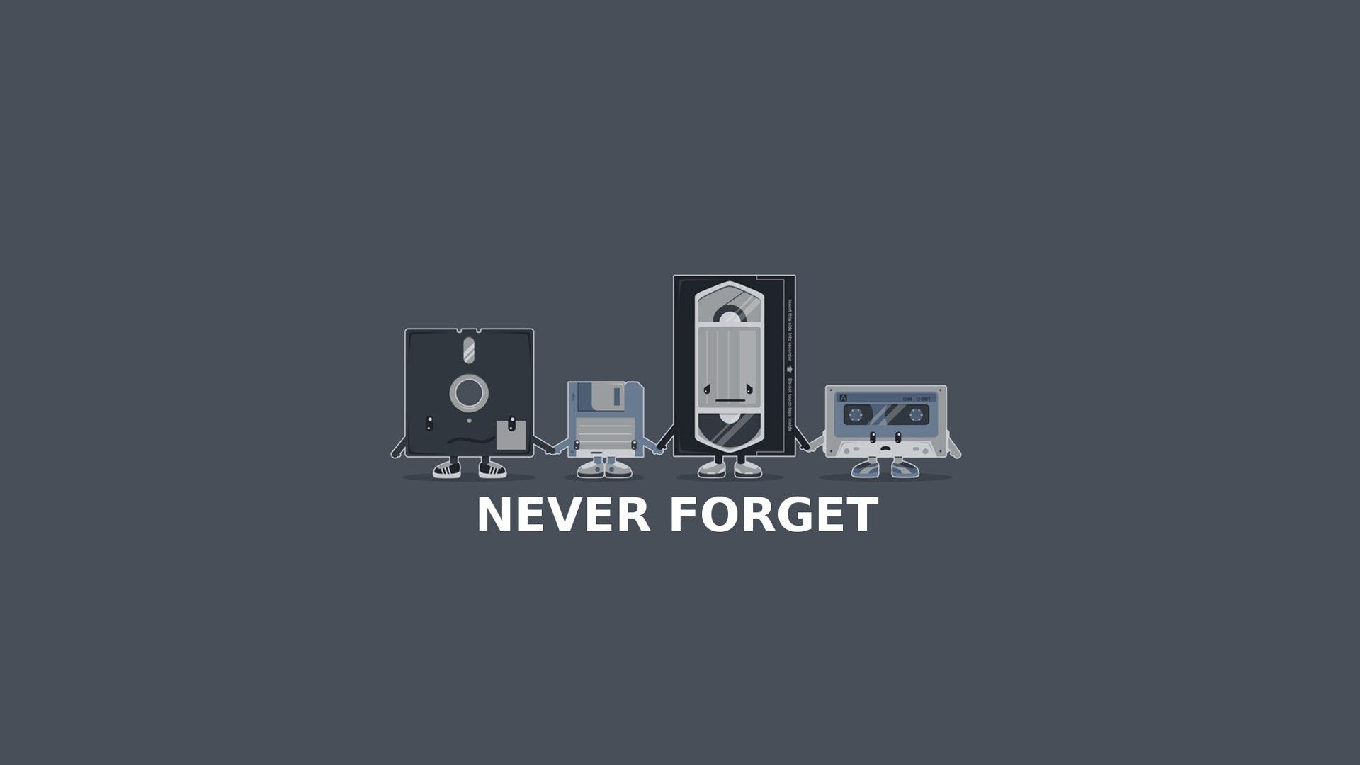vintage, Gray, Minimalism, VHS, Floppy Disk, Tape, Humor