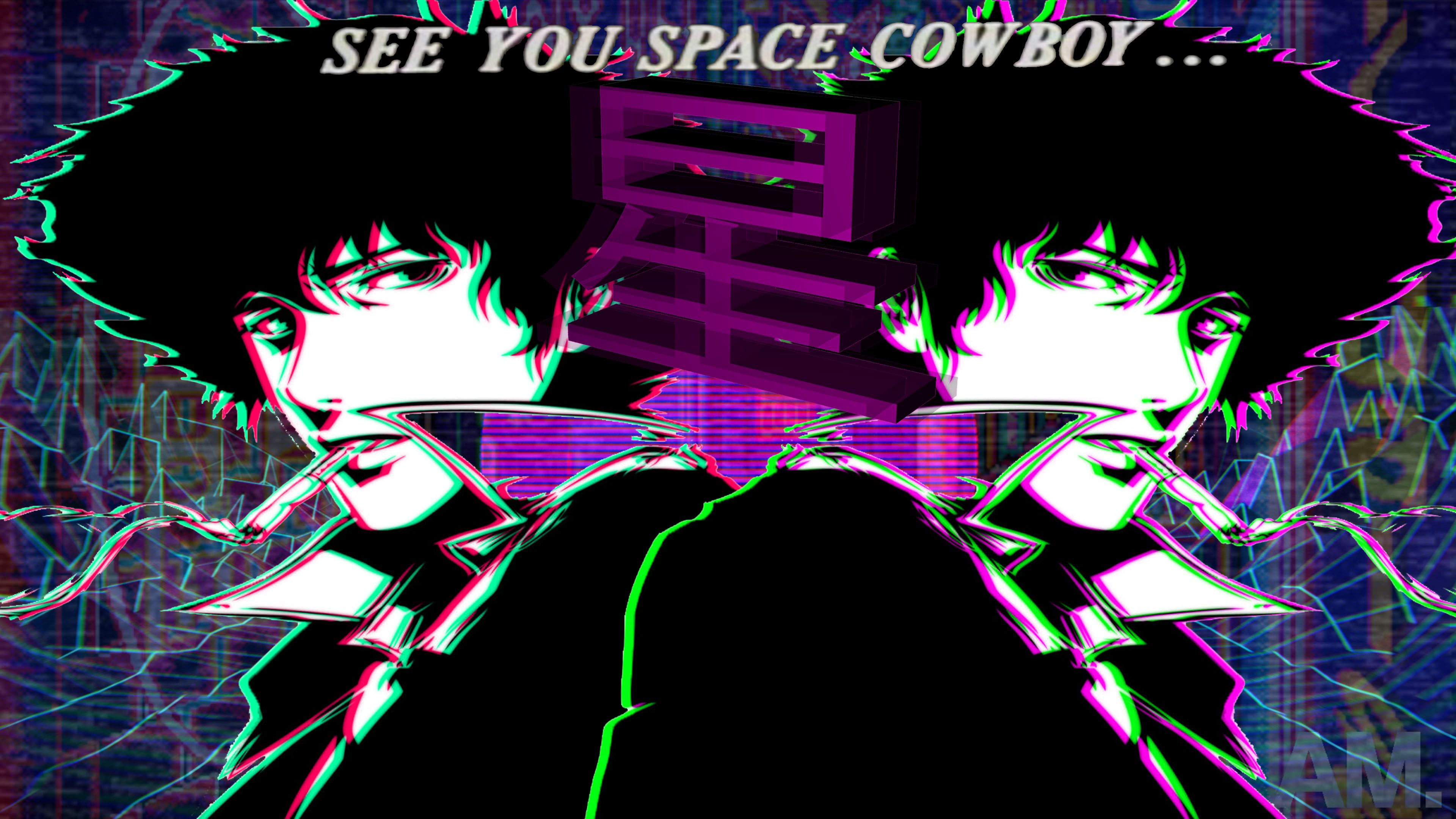 Cowboy Bebop vaporwave 4k Ultra HD Wallpaper. Background Image