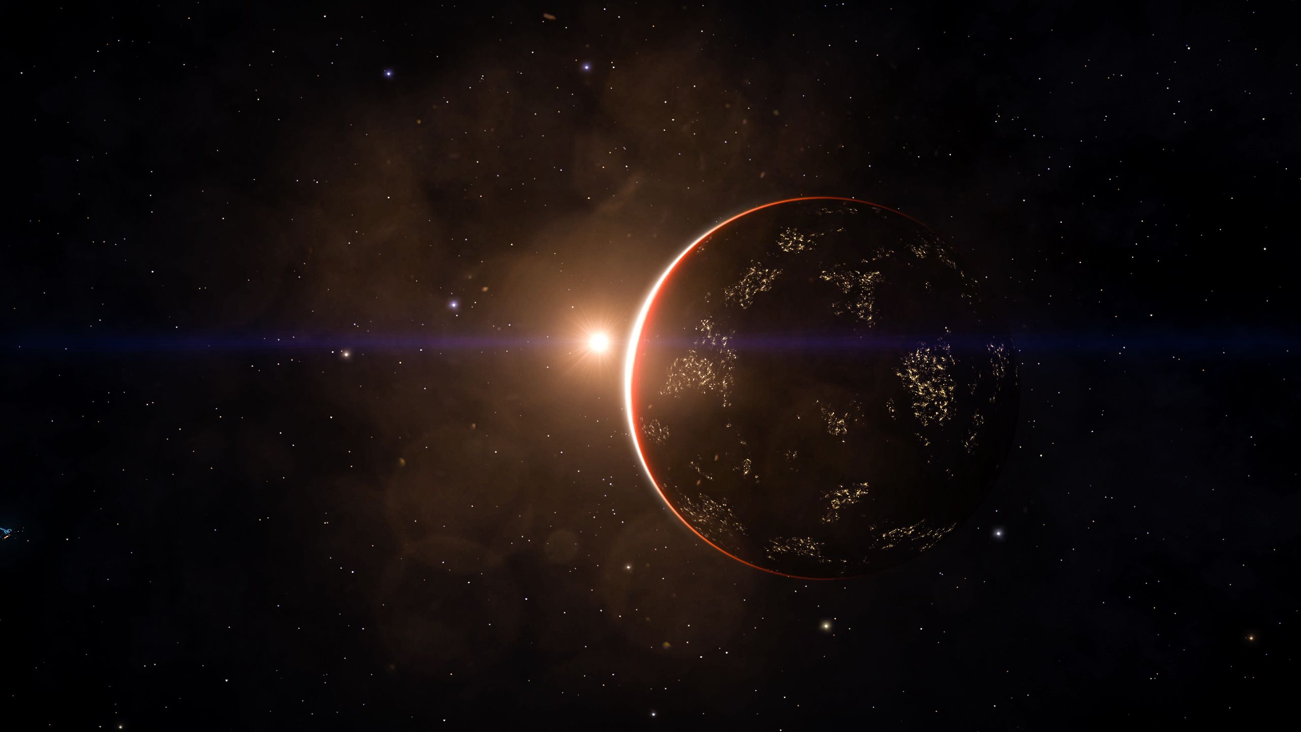 A wallpaper I made in the game Elite: Dangerous