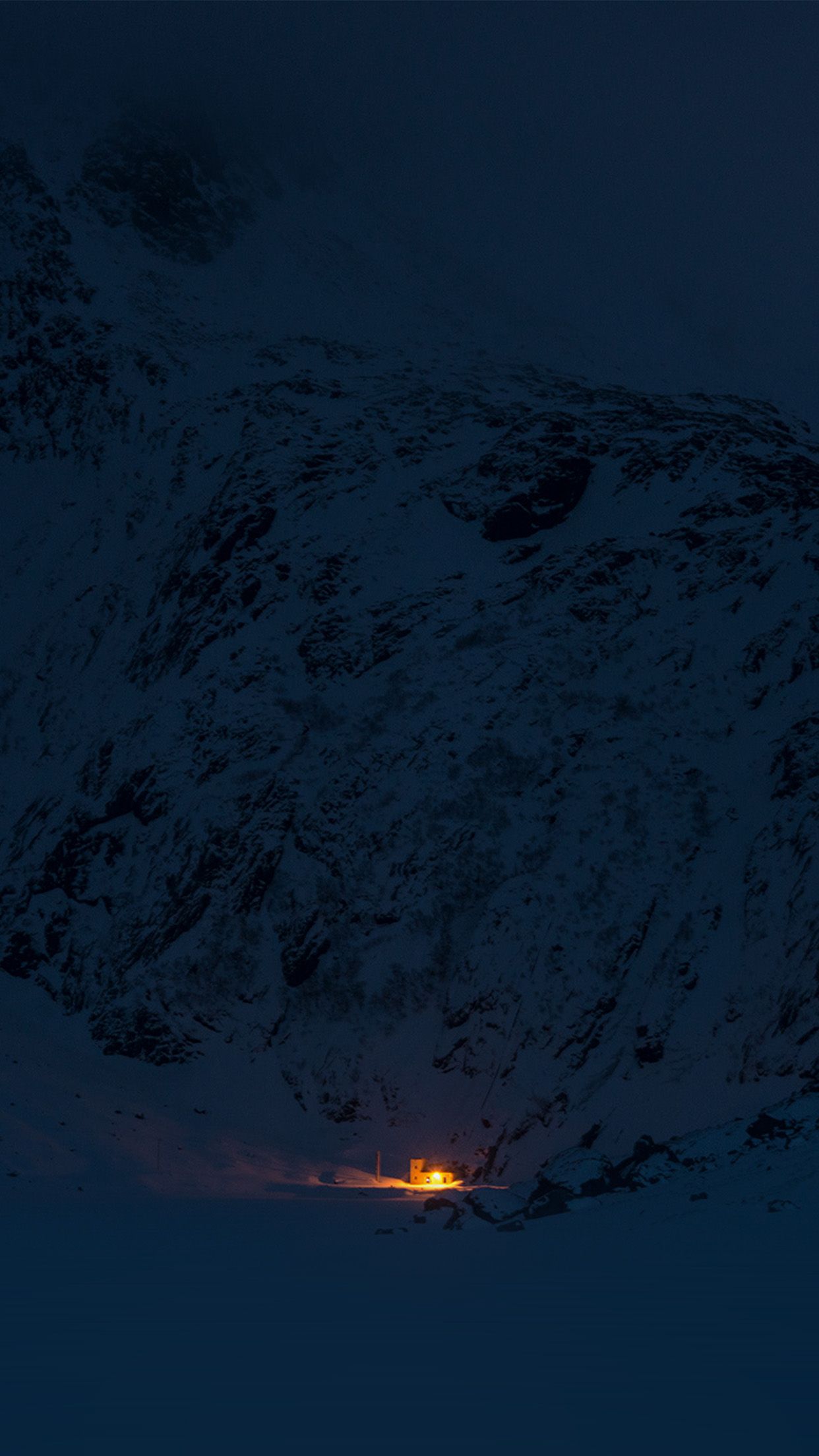 iPhone X wallpaper. mountain night light