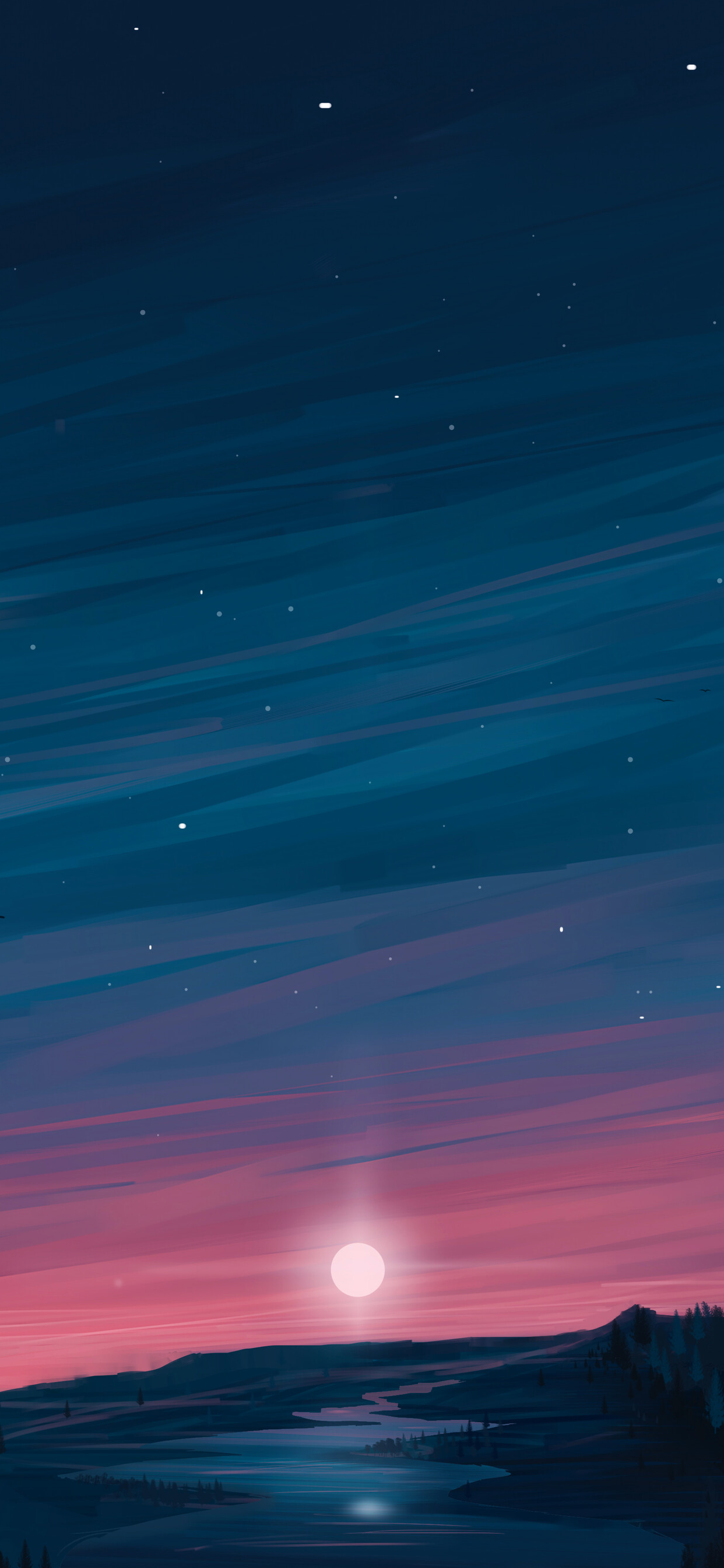 iPhone Wallpaper. Sky, Blue, Atmosphere, Horizon, Calm, Night