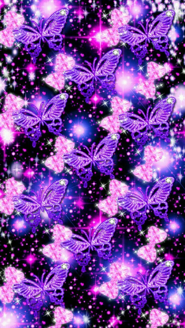 Butterfly glitter Wallpapers Download  MobCup