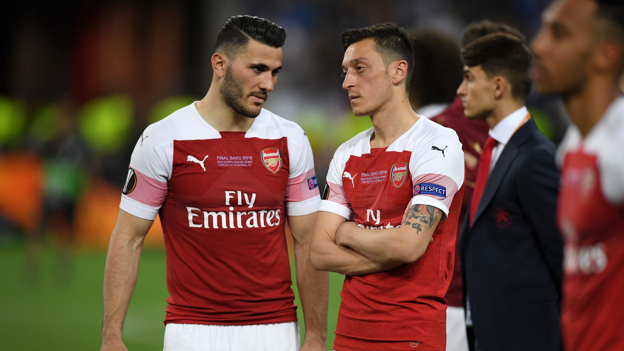 Mesut Ozil and Sead Kolasinac: Arsenal stars out of squad after