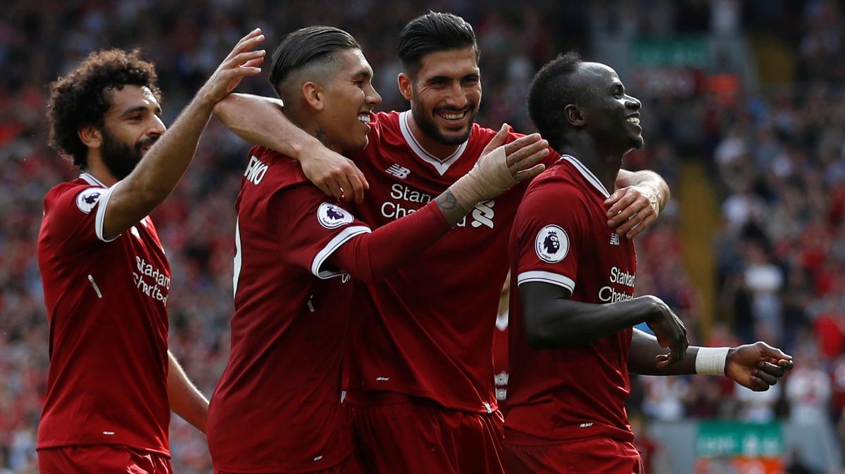 Liverpool's front three of Roberto Firmino, Sadio Mane and Mohamed