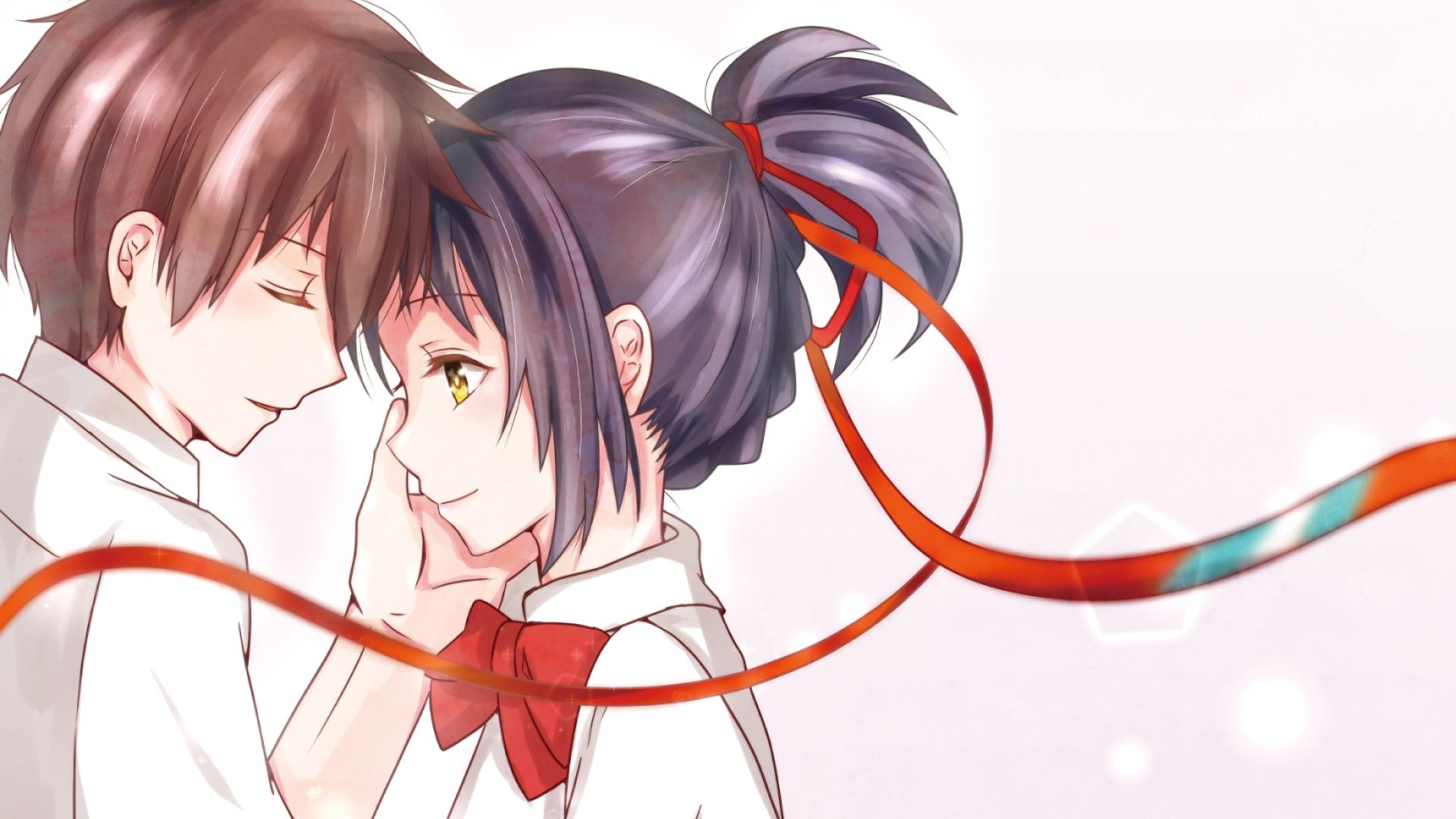Desktop Wallpaper Mitsuha Miyamizu, Taki Tachibana, Kimi No Na Wa