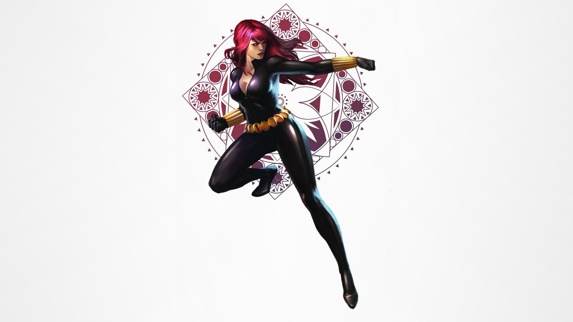 Black Widow, Marvel Comics, Simple Background Wallpaper HD