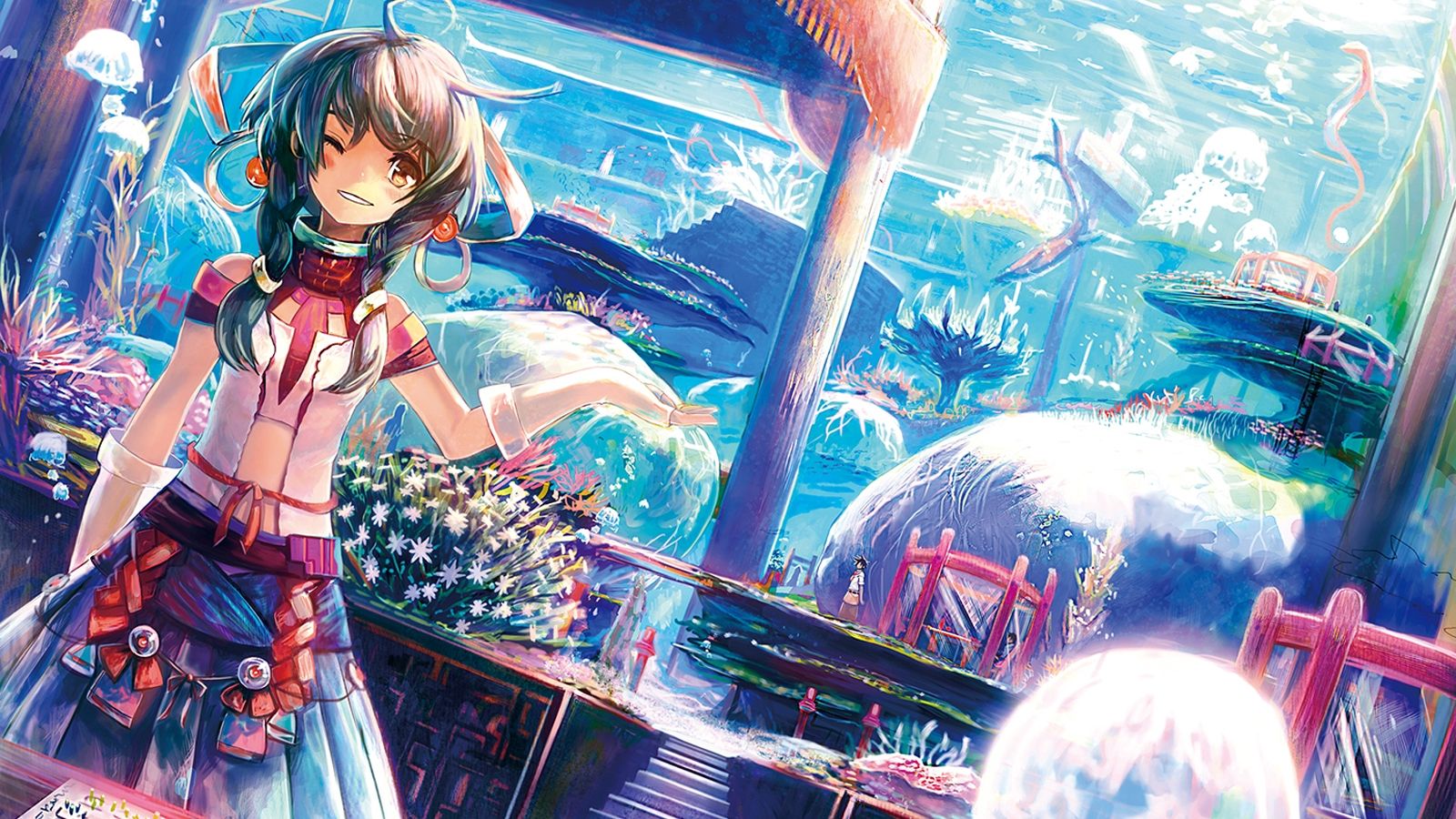 Free download Anime girl Fantasy original underwater wink HD