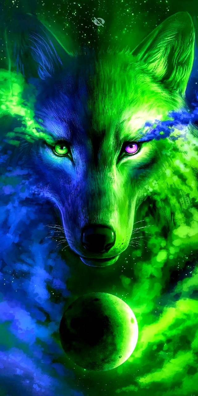 Blue And Green Wolf Wallpapers - Wallpaper Cave