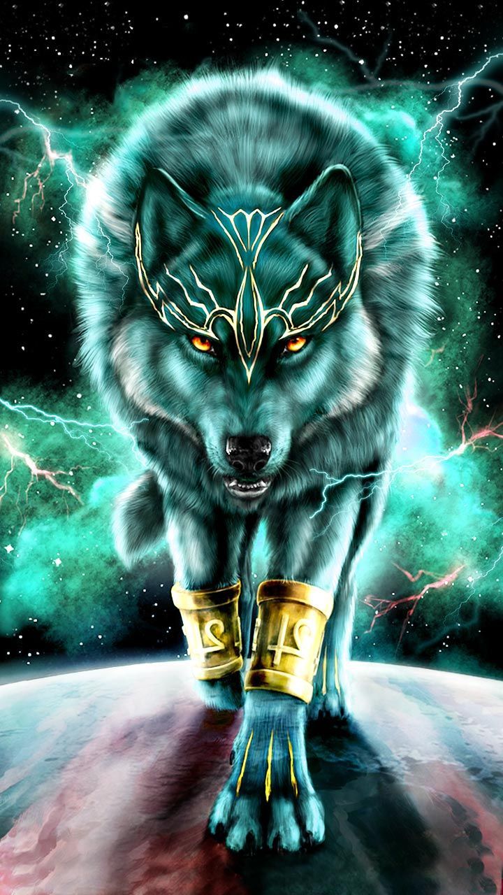 Fractals. Mythical creatures art, Wolf art