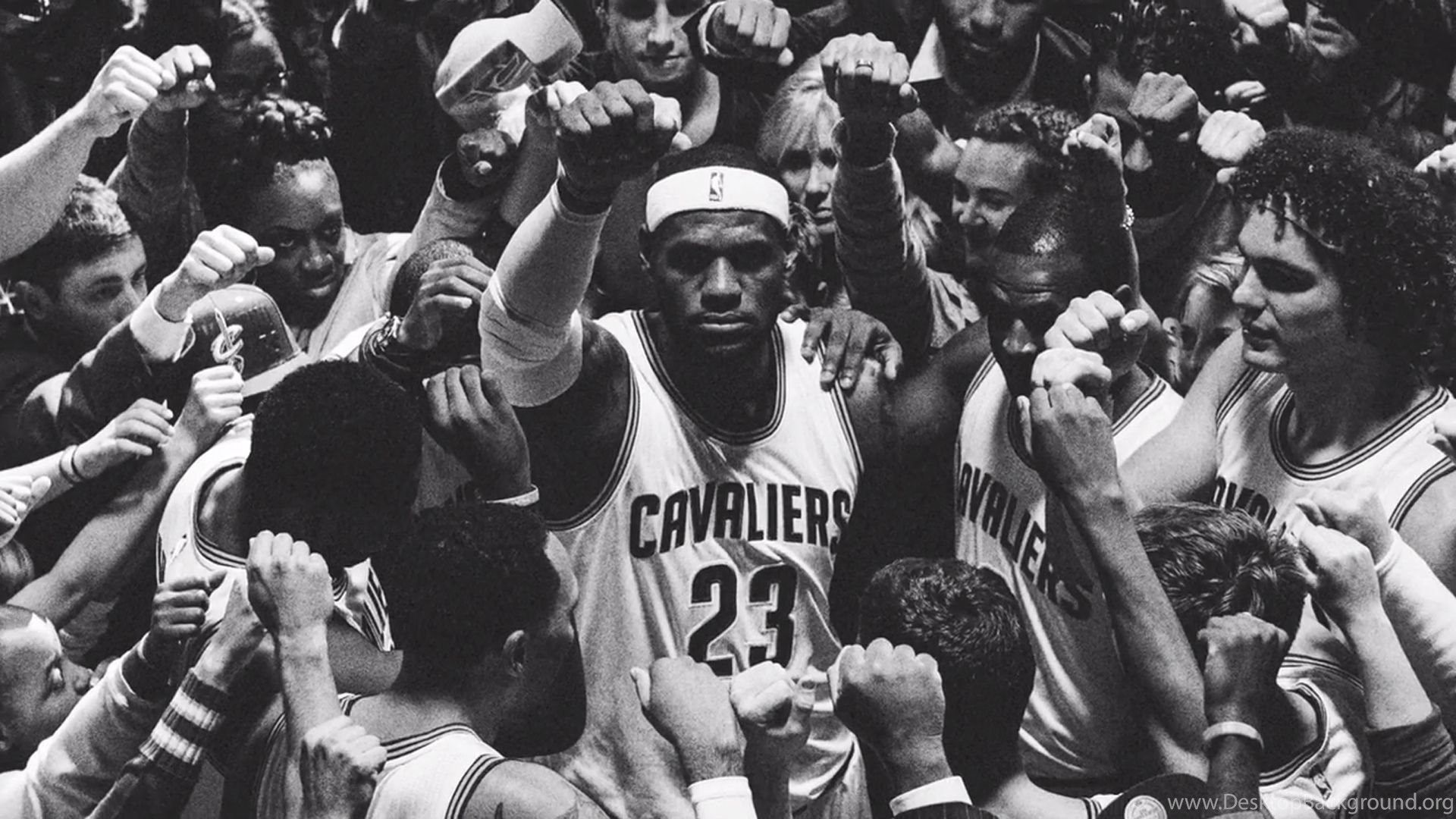 Lebron James Cleveland Cavaliers Black And White Wallpaper