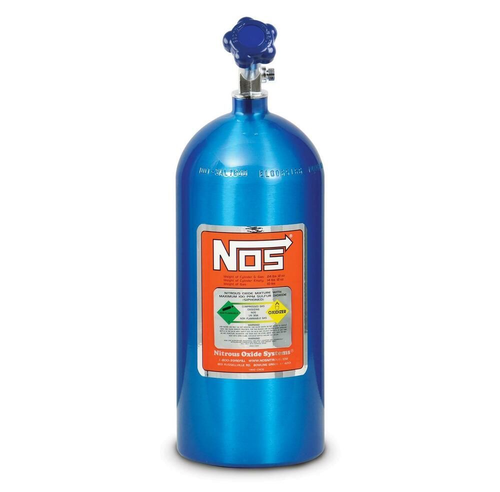 Ad eBay) NOS 14745NOS Nitrous Bottle 10 lbs. Aluminum Blue Each