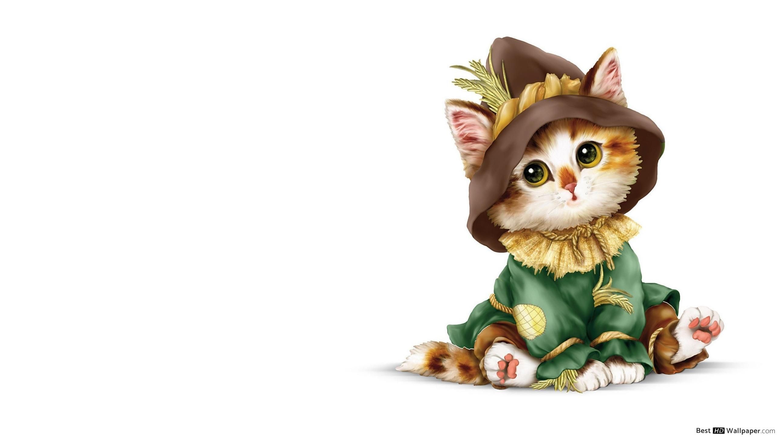 Cute cat in costume HD wallpaper download