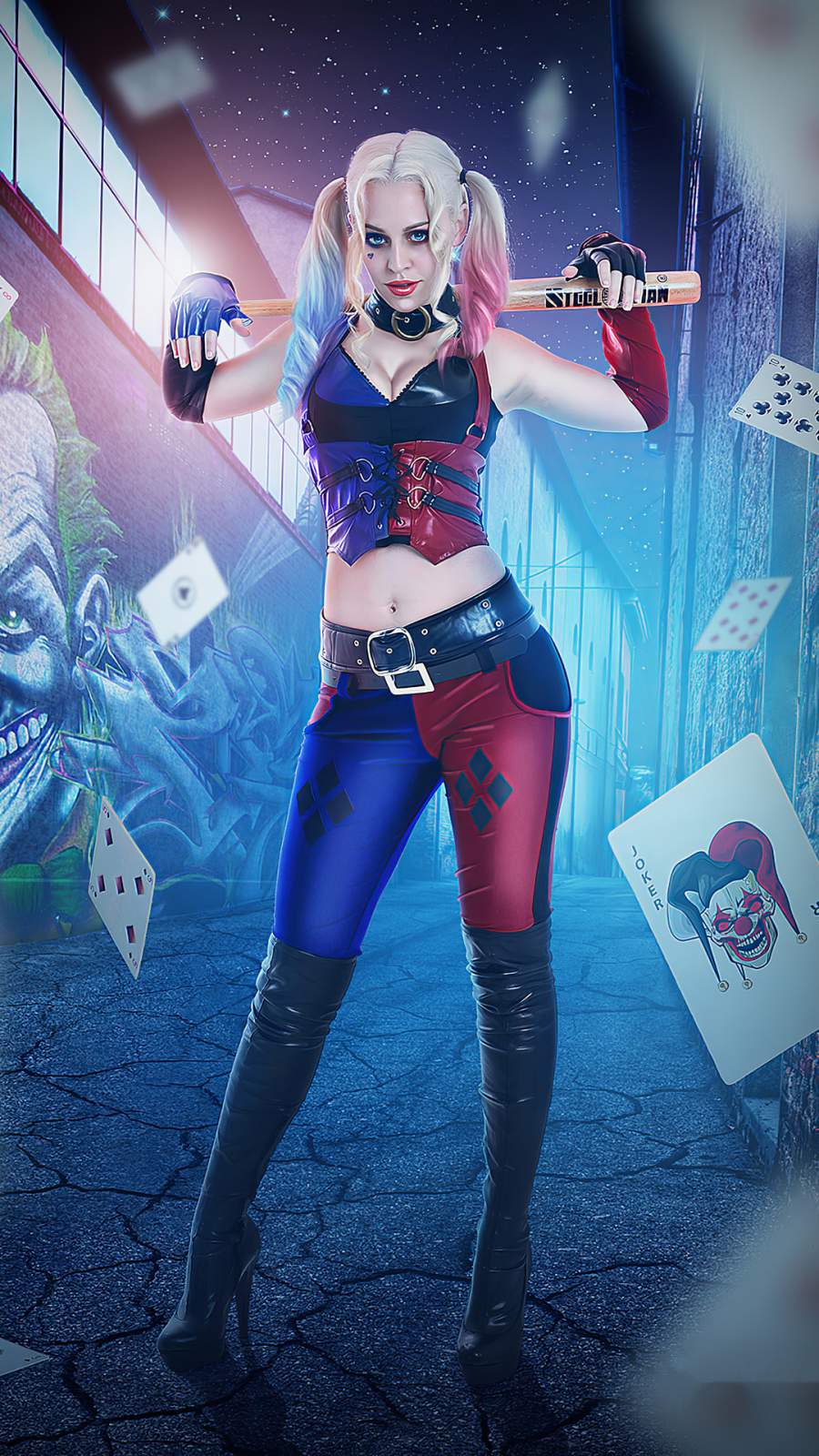 Harley Quinn Cosplay 4k iPhone Wallpaper Wallpaper