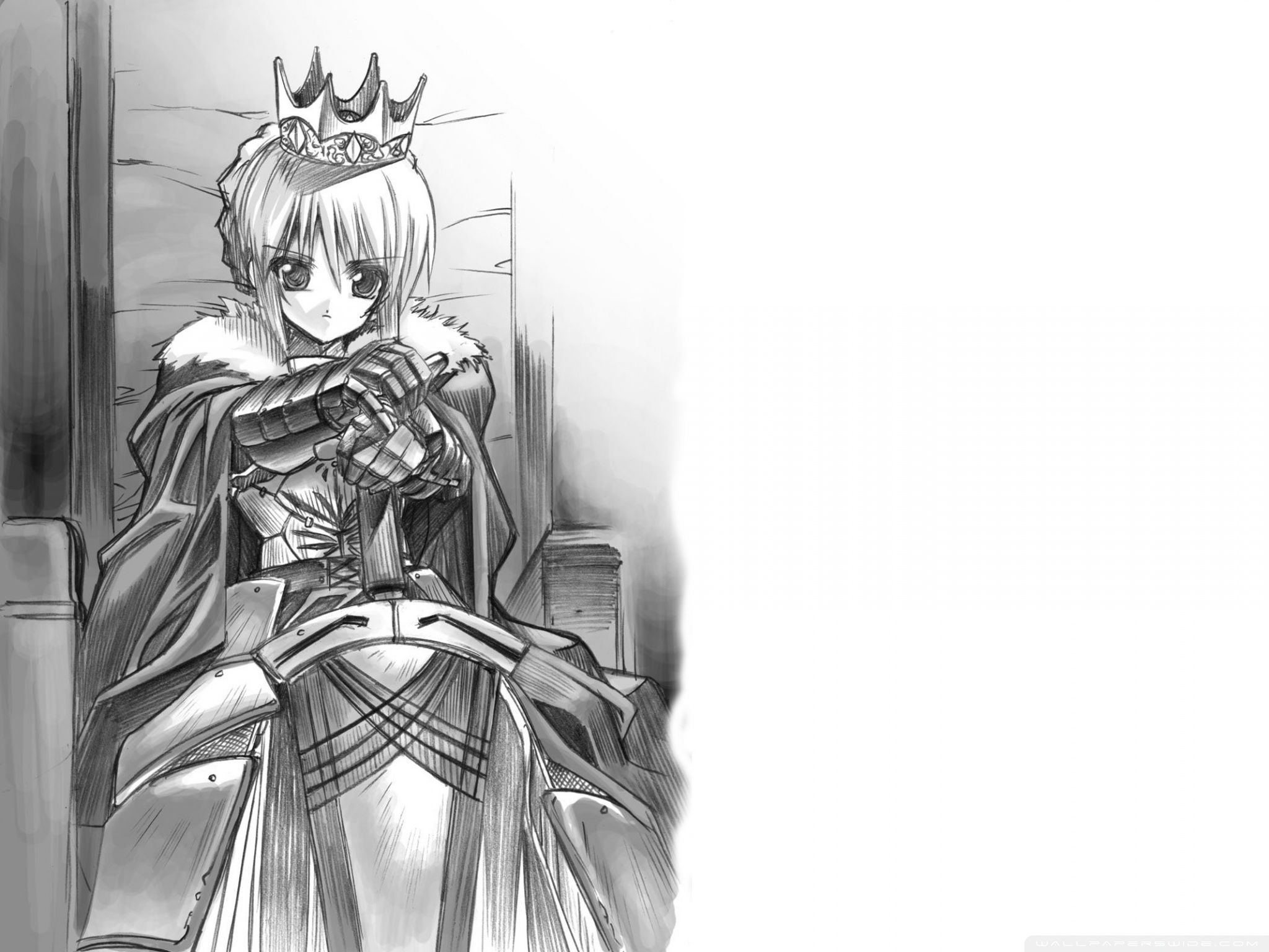 Anime Princess Drawing Ultra HD Desktop Background Wallpaper
