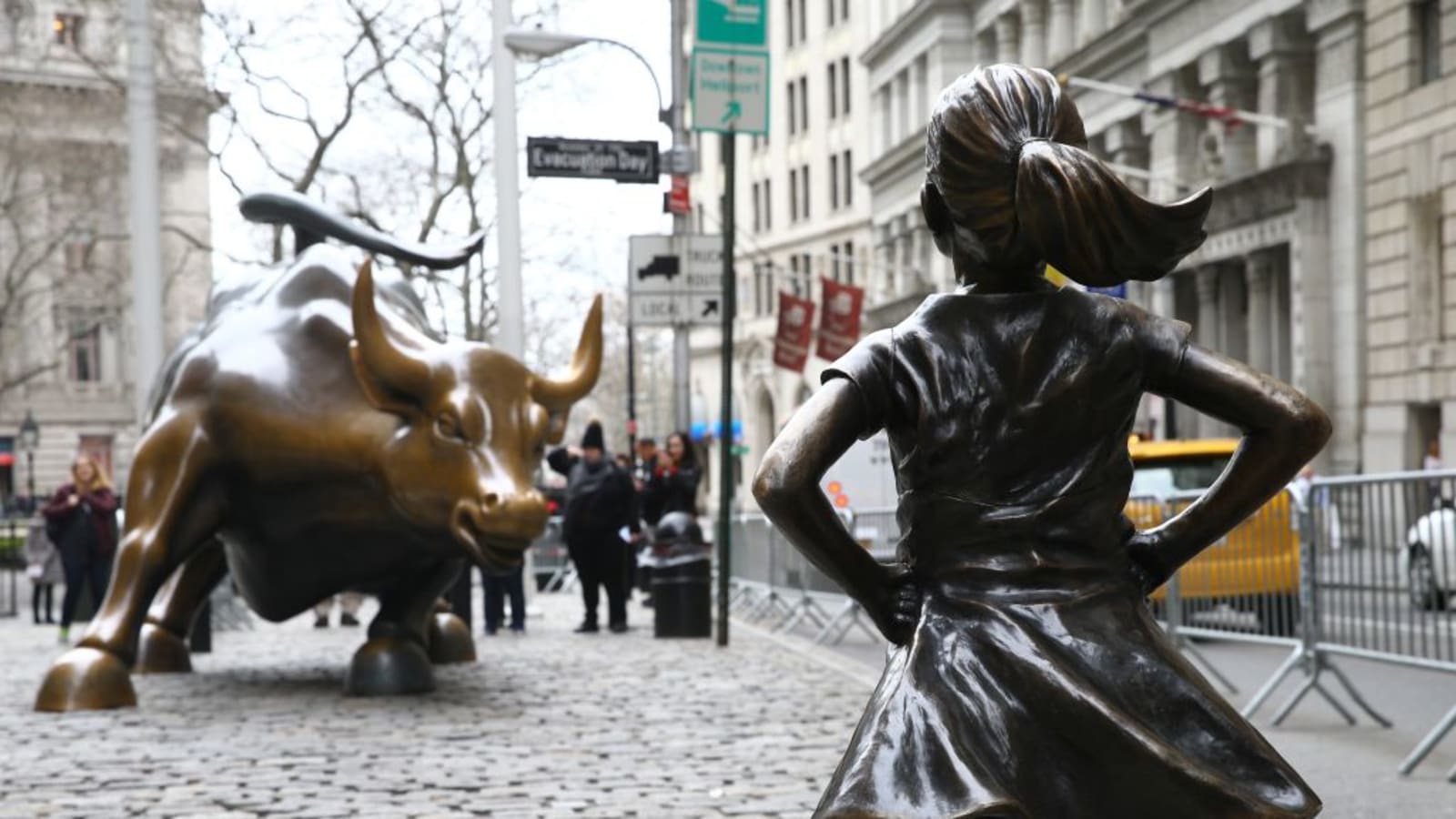 Fearless Girl' on the move, but leaves footprints for visitors