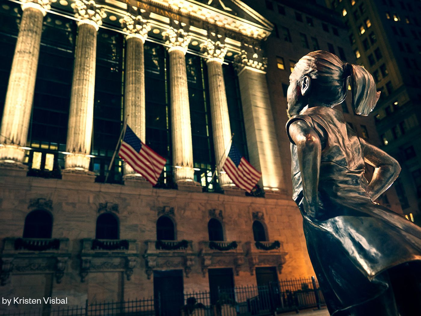 Fearless Girl' permanently relocated to the New York Stock