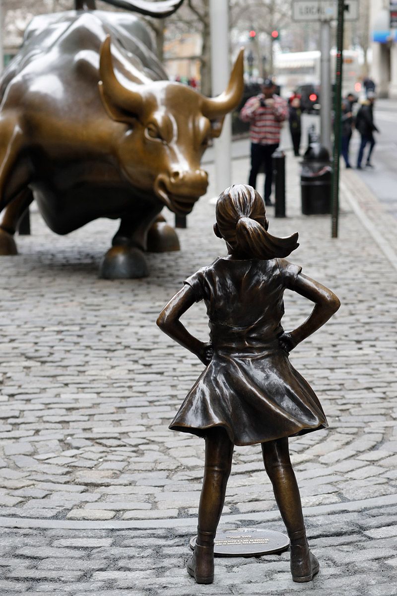 Famed 'Fearless Girl' statue unveiled at new home outside New York